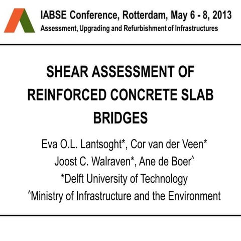 Shear Assessment of Slab Bridges
