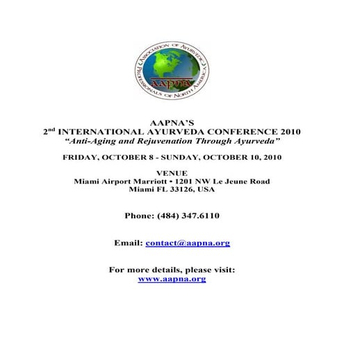 International Ayurveda Confernce 2010