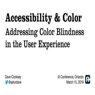 Accessibility & Color: Addressing Color Blindness in the User Experience