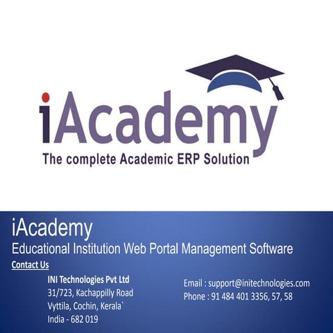 iAcademy - Academic ERP Software