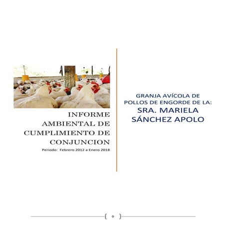 Informe de cumplimiento de conjunción Avícola 