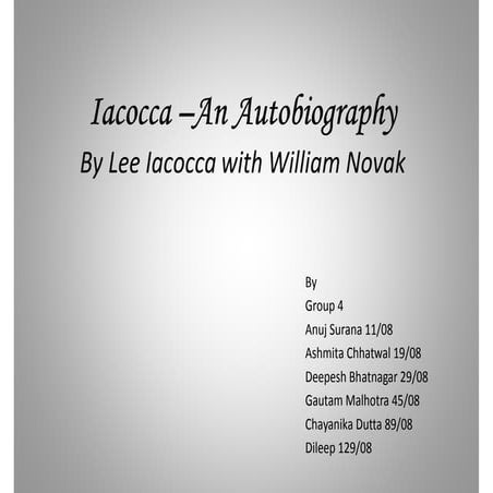 Iacocca   An Autobiography