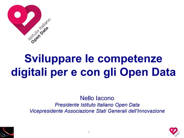 Sviluppare le  competenze digitali per e con gli open data - Giuseppe Iacono ...
