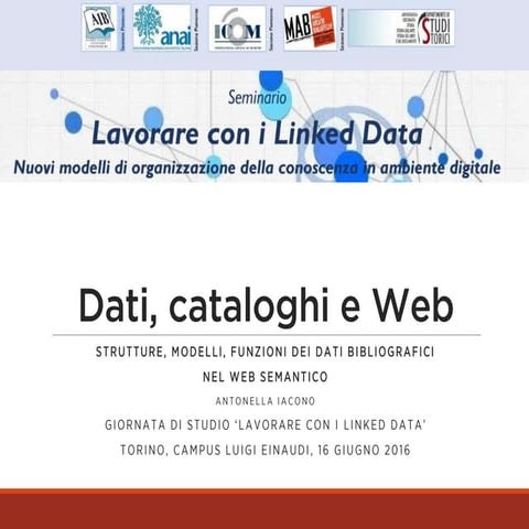 Dati, cataloghi e Web