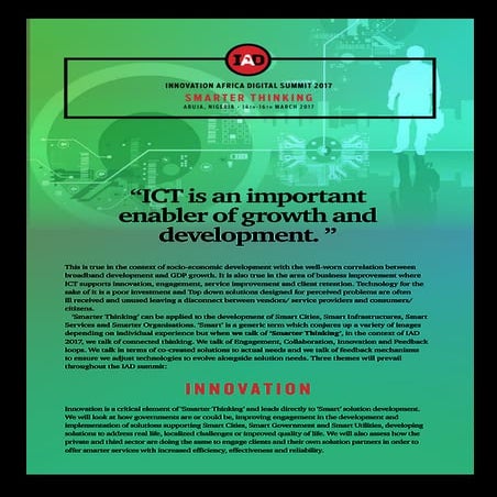 IAD Summit 2017 Concept Notes