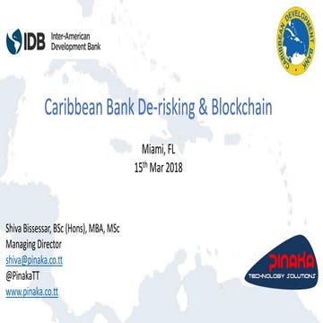 Caribbean CBR de-risking & blockchain