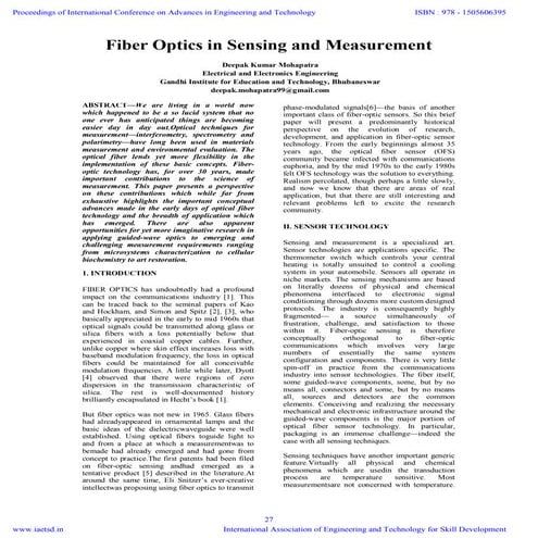 Iaetsd fiber optics in sensing and measurement