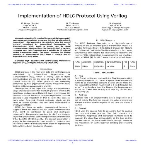 Iaetsd implementation of hdlc protocol using verilog