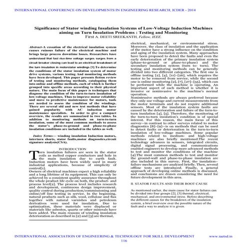 Iaetsd significance of stator winding insulation systems of low-voltage induc...