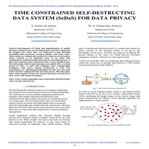 Iaetsd time constrained self-destructing
