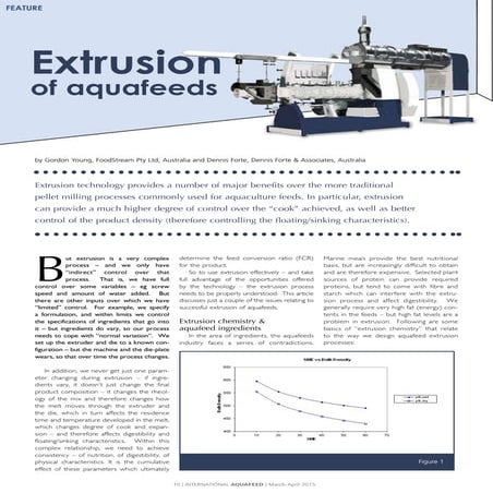 Extrusion of aquafeeds 