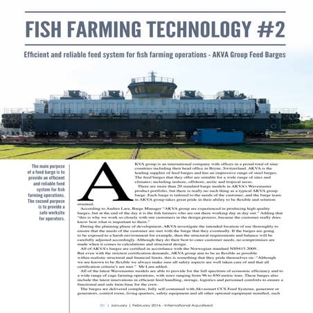 FISH FARMING TECHNOLOGY - Efficient and reliable feed system for fish farming...