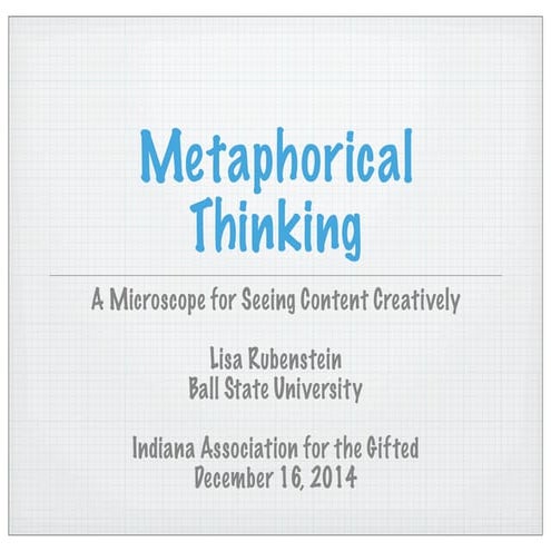 IAG_2014 Metaphorical Thinking