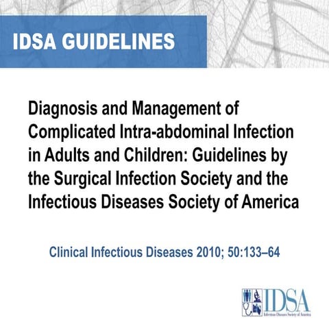Intra-abdominal Infection Guidelines 2010