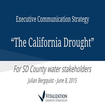 San Diego's Communication Strategy for Water 2015 Q3/Q4