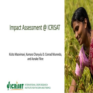 ICRISAT Global Planning Meeting 2019: Impact Assessment @ ICRISAT by Kizito M...