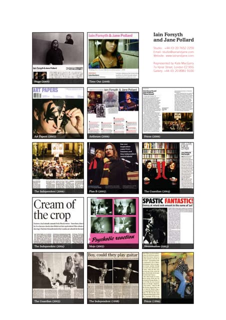 Iain Forsyth and Jane Pollard\'s Press Pack