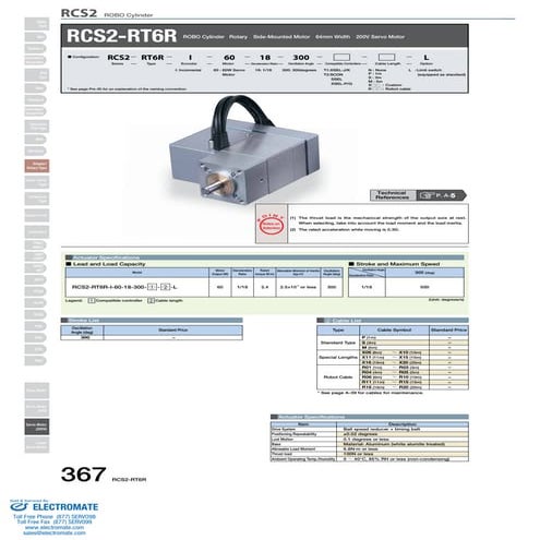 Iai rcs2 rt6_specsheet | PDF