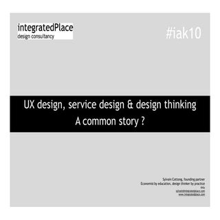 User experience design, service des...