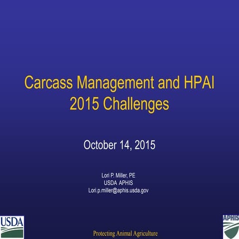 2015 Fall Conference: Avian Influenza-USDA