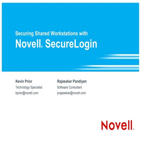 Securing Shared Workstations with Novell SecureLogin