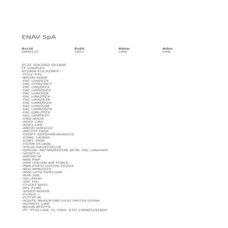Documento banca dati Enav