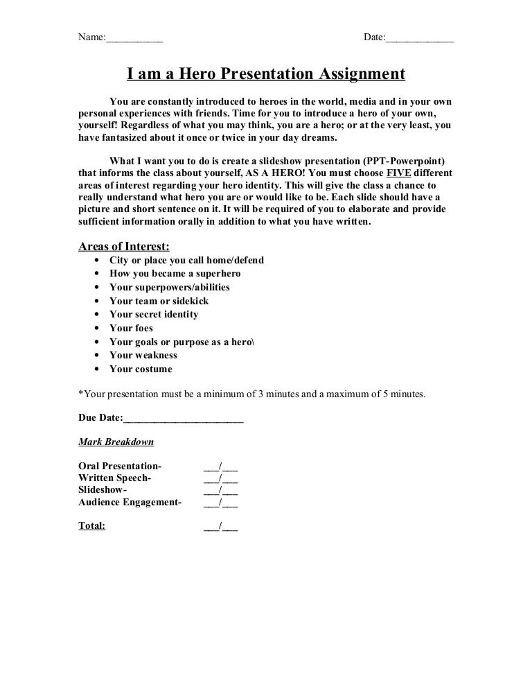 Assignment presentation samples picture