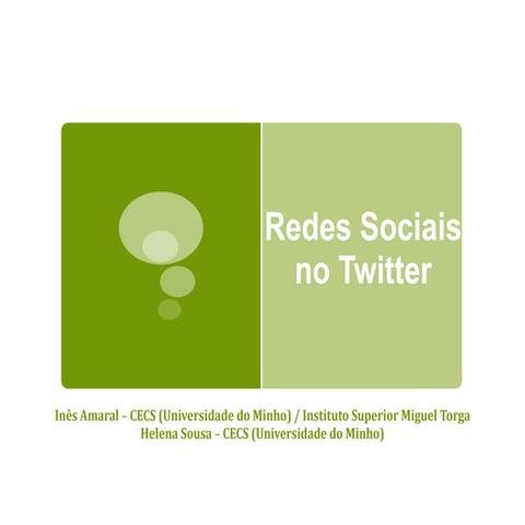 Redes Sociais no Twitter