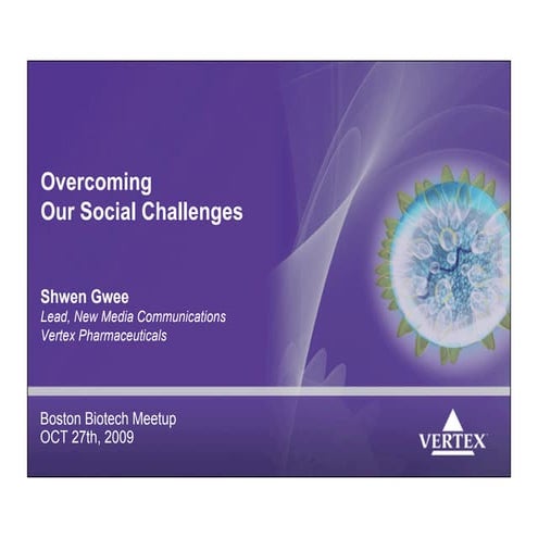 Overcoming Our Social Challenges - Getting Started with Social Media in Biotech/Pharma