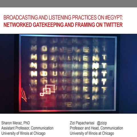 Networked framing and networked gatekeeping on #Egypt