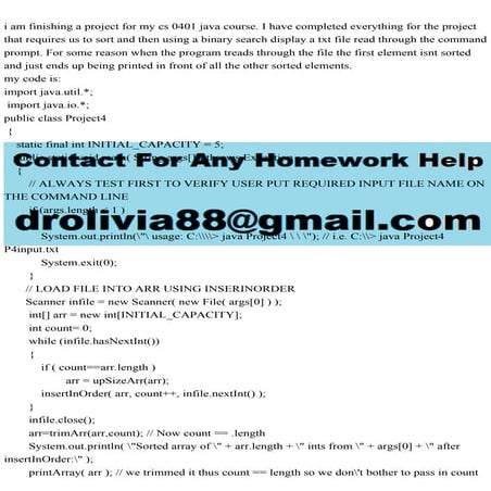 i am finishing a project for my cs 0401 java course. I have complete.pdf