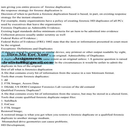 iam giving you entire process of  forensc duplication;the response.pdf