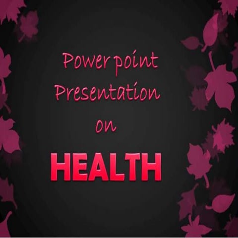 Health PowerPoint Presentation