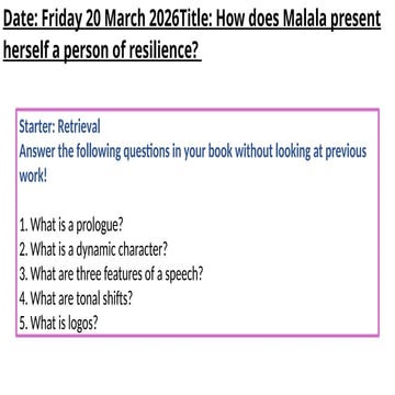 I am Malala with final lessons these are the ones | PPTX