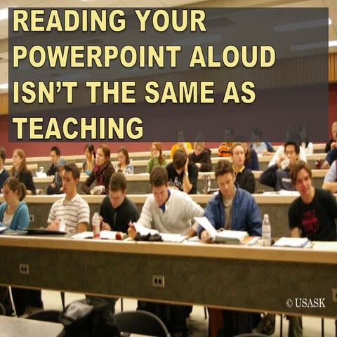 Reading PowerPoint Isn't Teaching