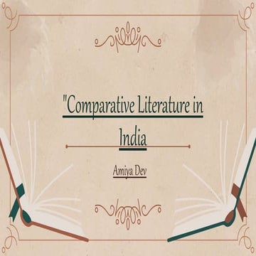 I am sharing 'comparative literature in india' with you