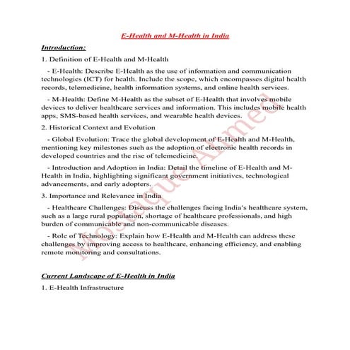 E-Health and M-Health in India.......pdf
