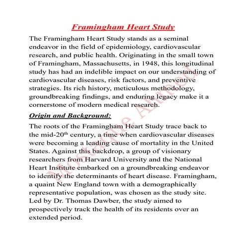 Framingham Heart Study ..............pdf