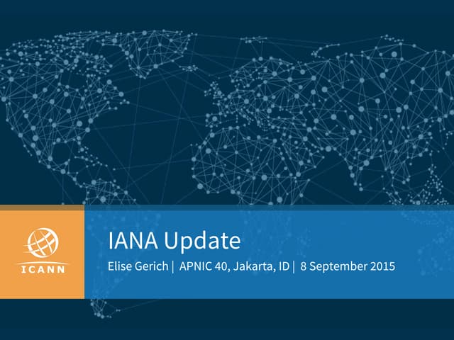 IANA Update September 2015