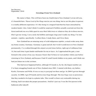 Greetings From New Zealand