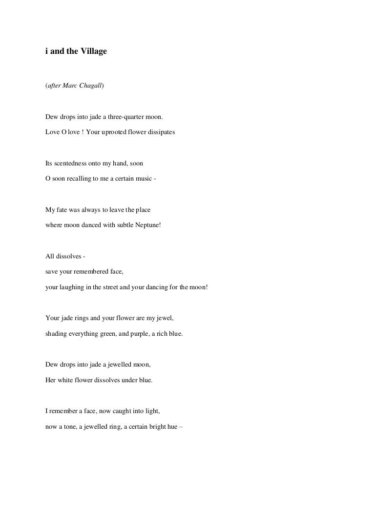 I And The Village After Marc Chagall