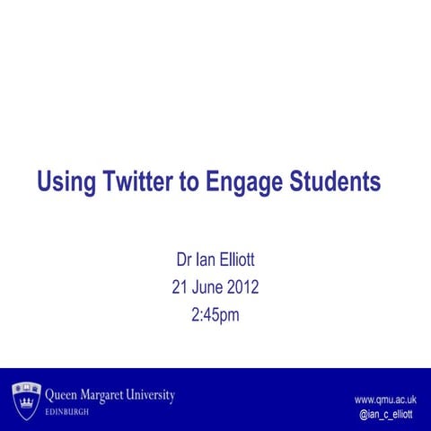 Using Twitter to Promote Student Engagement