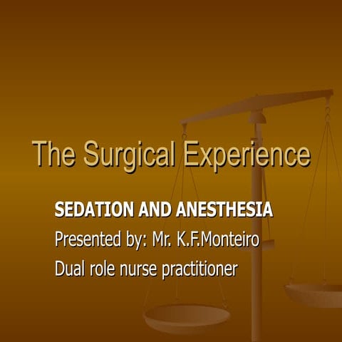 sedation and anesthesia