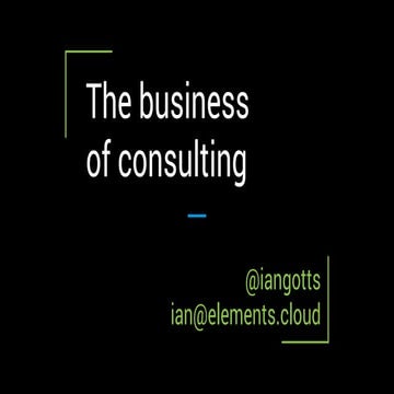 The business of consulting (handout)