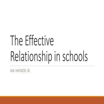 Ian haywood   the effective teacher-parent relationship