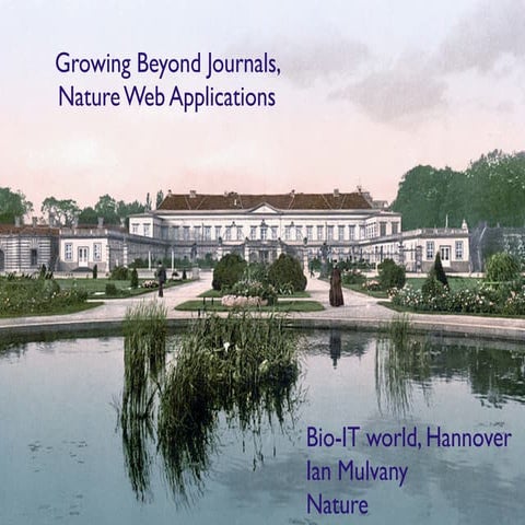 Growing Beyond Journals, Nature Web Applications
