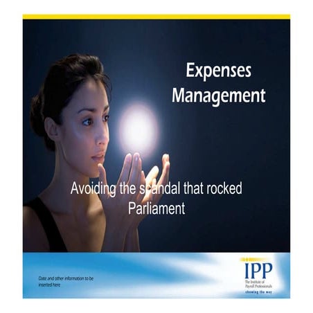 Expenses management: Avoiding the scandal that has rocked parliament