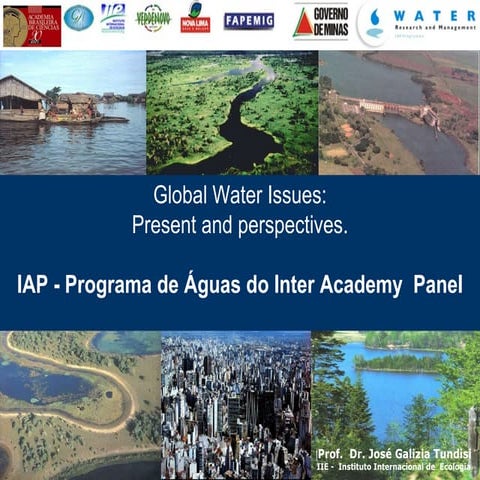 Prof José Galizia Tundisi  Ciclo Palestra Dez 2009