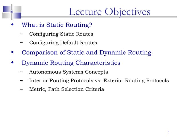 routing basics - (static-default-dynamic)
