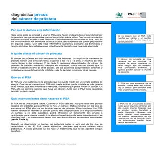 Uso de PSA en diagnostico precoz de...